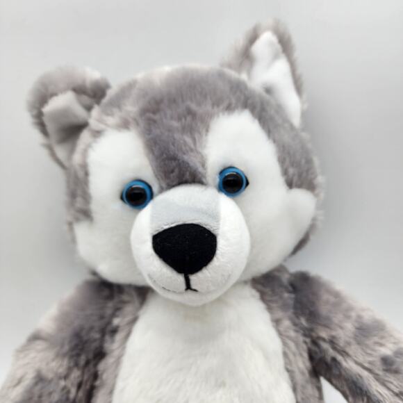 Build a Bear Wiley The Wolf Plush 16" Great Wolf Lodge Gray Hard Blue Eyes BAB - Picture 4 of 11